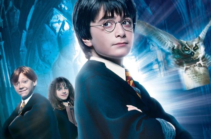 Harry, Ron e Hermione nel poster di Harry Potter e la Pietra Filosofale