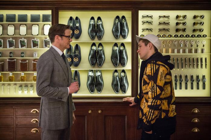 Kingsman, le scen cult del film Colin Firth e Taron Egerton nel negozio di abiti