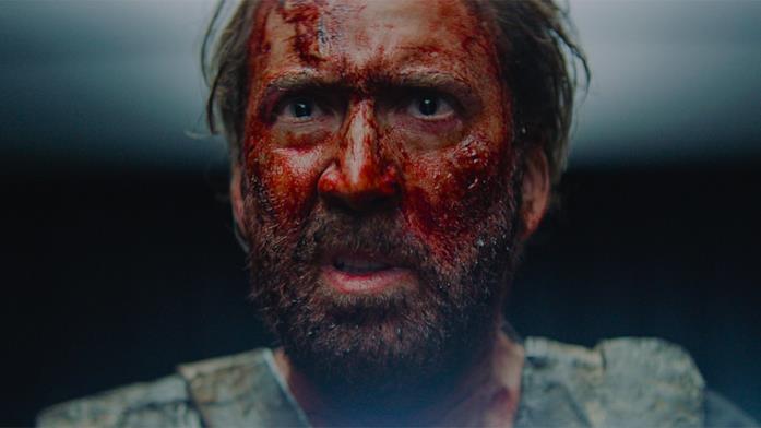 Nicolas Cage in una scena del film Mandy