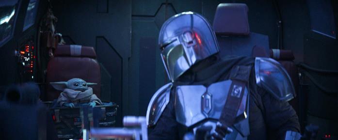 J.J. Abrams: 'Non aspettatevi Baby Yoda in Star Wars 9' Baby Yoda e Mando in una scena della serie TV The Mandalorian