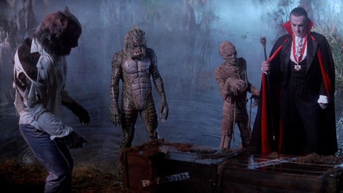 Dracula, la mummia, il mostro della laguna e l'uomo lupo nel film Scuola di Mostri I mostri protagonisti del film Scuola di Mostri