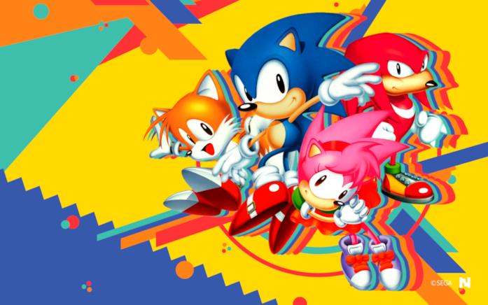 Tutti gli eroi di Sonic Mania sulla copertina del gioco