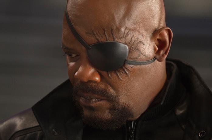 Samul L. Jackson nei panni di Nick Fury in The Avengers