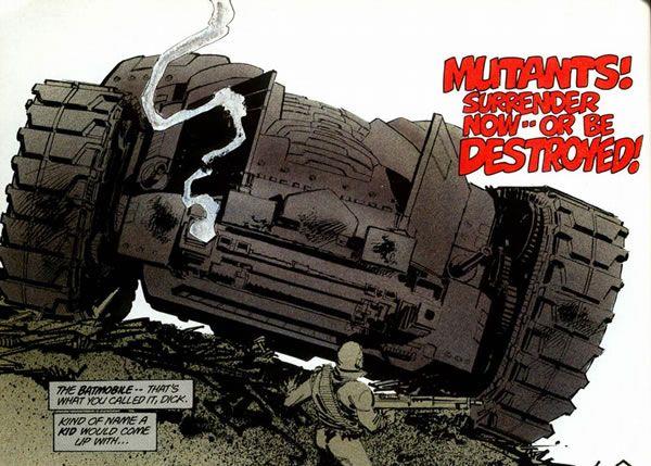 La Batmobile, storia e curiosità La Batmobile di Frank Miller disegnata come un carro armato gigante
