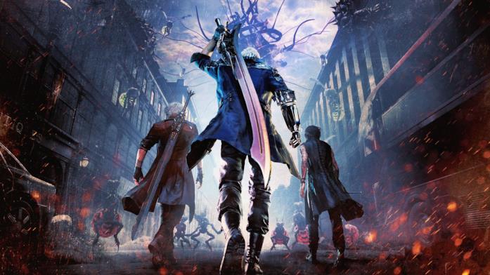 I tre protagonisti di Devil May Cry 5