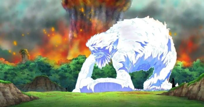 Aokiji uccide Sauro su Ohara Sauro muore per mano del collega e amico Aokiji