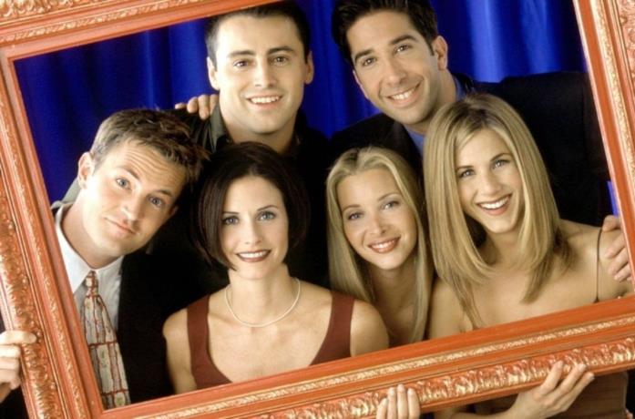 Il cast di Friends in primo piano