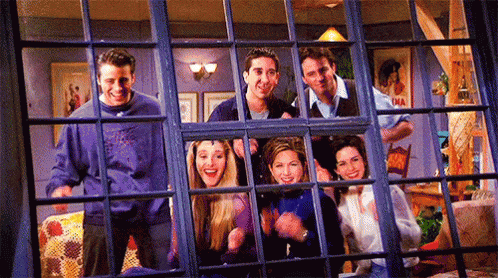 Joey, Phoebe, Ross, Rachel, Chandler e Monica