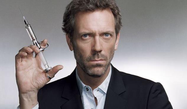 Dr. House in una scena della serie