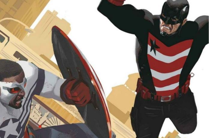 The Falcon and The Winter Soldier: arriva il nuovo siero del supersoldato? Un'immagine di Falcon contro US Agent nei fumetti Marvel