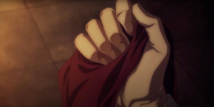 Attacco dei giganti episodio 76 La sciarpa di Mikasa