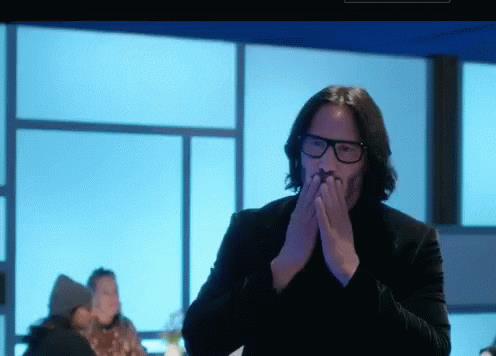 GIF di Keanu Reeves GIF con il bacio di Keanu Reeves