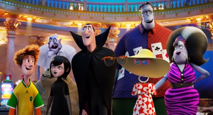 Adam Sandler ha prestato la voce per doppiare Dracula in Hotel Trasylvania Un'immagine che ritrae alcuni dei personaggi di Hotel Transylvania, con Dracula al centro