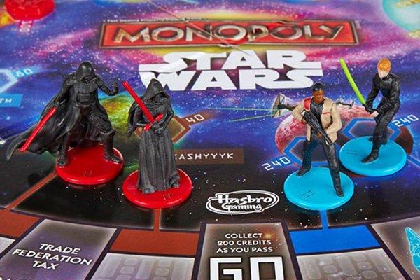 Le pedine di Monopoly Star Wars Le quattro pedine del Monopoly di Star Wars