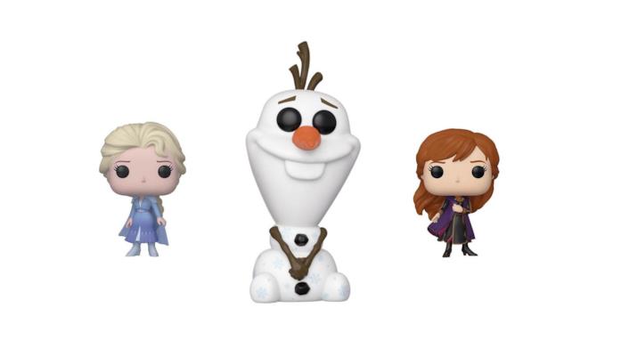 I Funko Pop di Elsa, Olaf e Anna