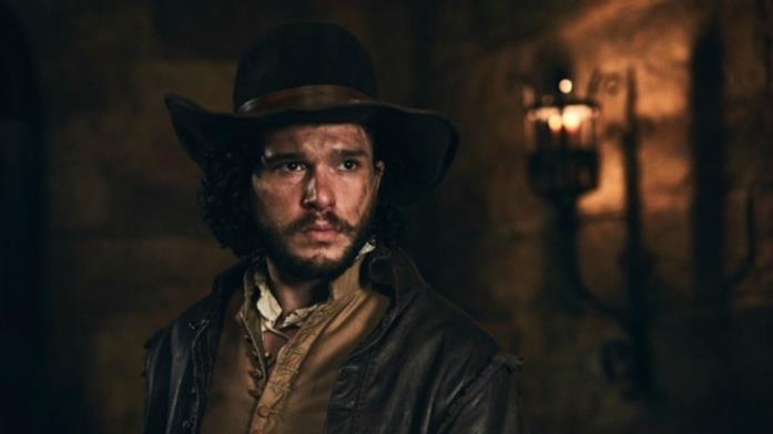 Kit Harington in una scena del dramma seicentesco Gunpowder firmato BBC