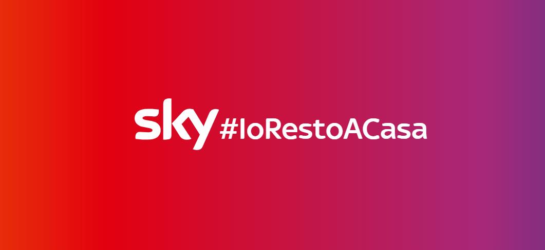 Il banner di Sky per l'iniziativa #IoRestoACasa