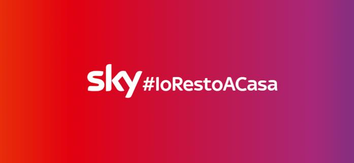 Il banner di Sky per l'iniziativa #IoRestoACasa