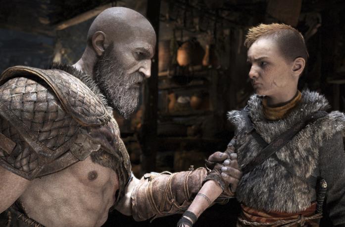 Kratos e Atreus in una sequenza di God of War