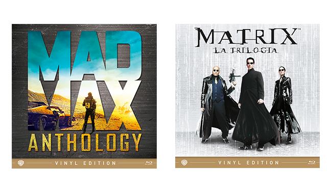 Packshot della Mad Max Anthology e la trilogia di Matrix nella Vinyl Edition