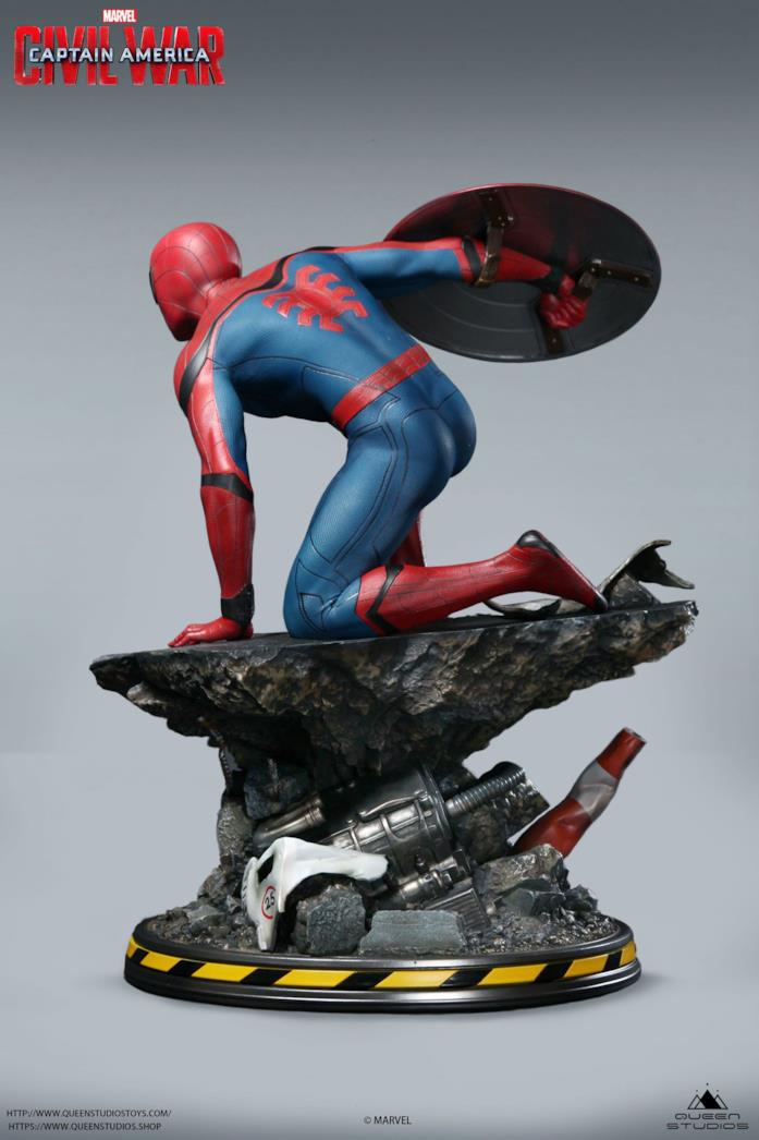 Una seconda immagine della statua di Spider-Man Spider-Man, arriva la statua da collezione di Civil War