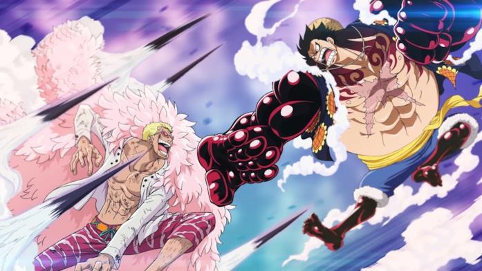 One Piece Rufy Vs Doflamingo One Piece Dressrosa