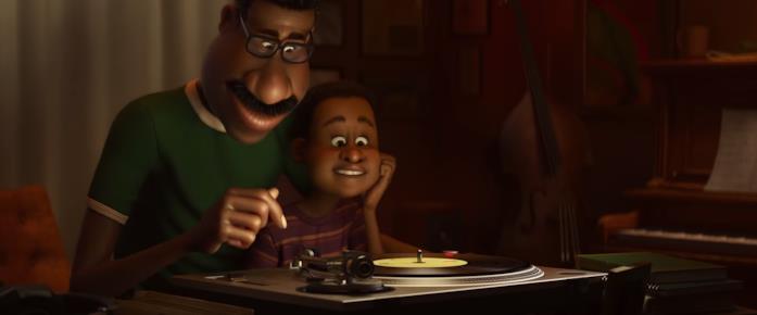 Soul, lo sneak peek con la nuova canzone Padre e figlio in Soul, ascoltano musica
