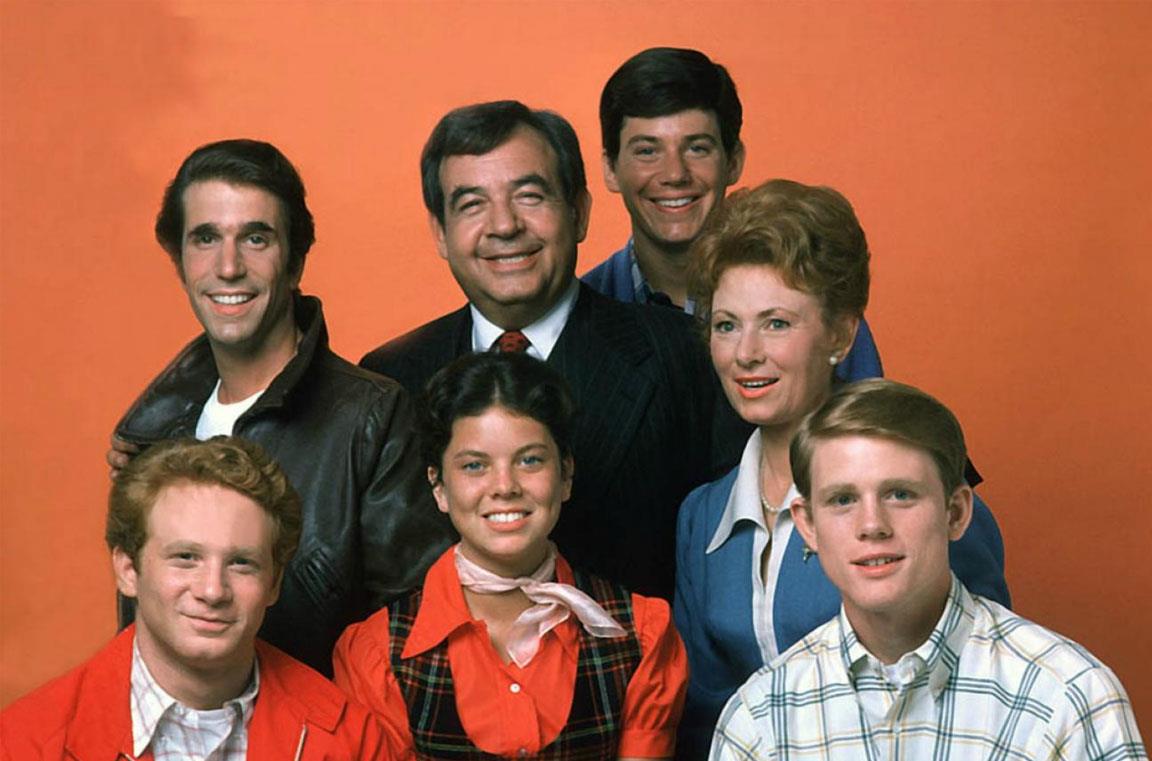 Il cast al completo di Happy Days