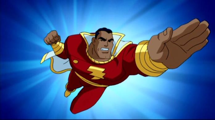 La serie animata Justice League Unlimited trova in Capitan Marvel uno dei suoi protagonisti Capitan Marvel/Shazam in volo, in un fotogramma animato