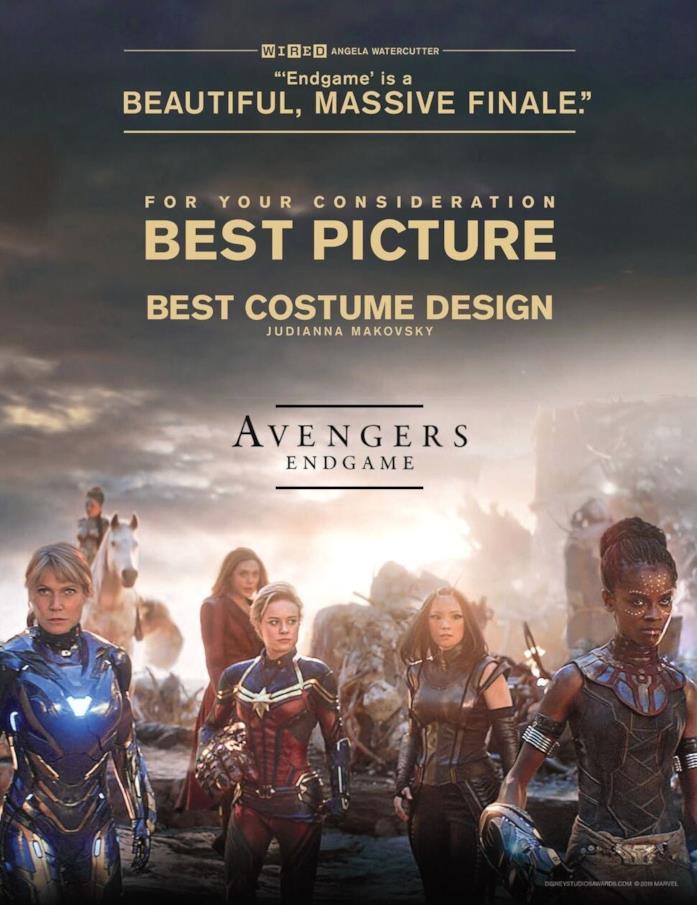 Il secondo poster di Avengers: Endgame che dichiara la sua corsa verso i prossimi Oscar Il secondo poster di Avengers: Endgame per gli Oscar