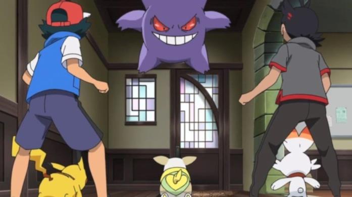 Gengar, Go e Ash Gengar, Go e Ash nell'episodio 16