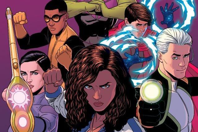 I Giovani Vendicatori, possibili protagonisti di un futuro progetto Marvel Dettaglio della cover di Young Avengers Vol. 3: Mic-Drop At The Edge Of Time And Space