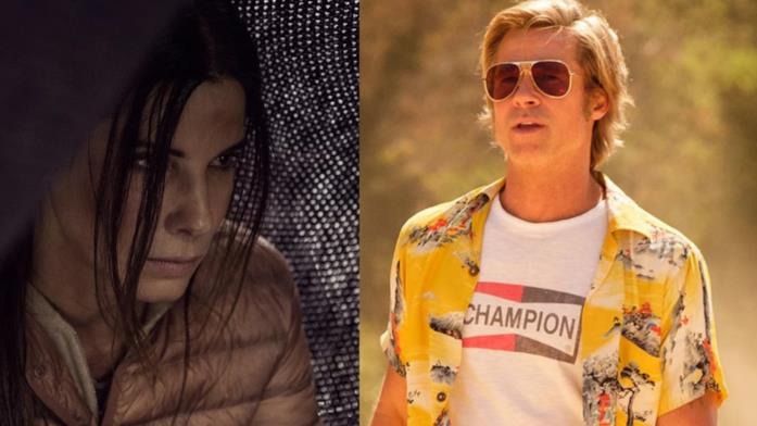 Collage tra Sandra Bullock e Brad Pitt