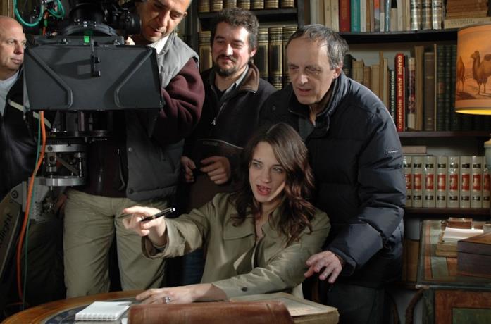 Asia e Dario Argento sul set del film La terza madre
