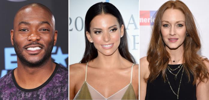 Il cast di The Passage: Peter, Alicia e Sara Primi piani di BJ Britt, Genesis Rodriguez e Jennifer Ferrin