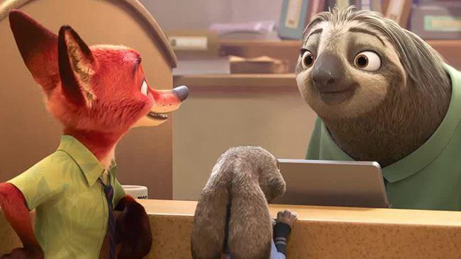 Una scena di Zootropolis alla motorizzazione