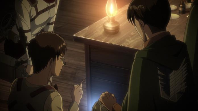 L'attacco dei giganti Eren si prepara ad aprire il comparto segreto della scrivania del padre