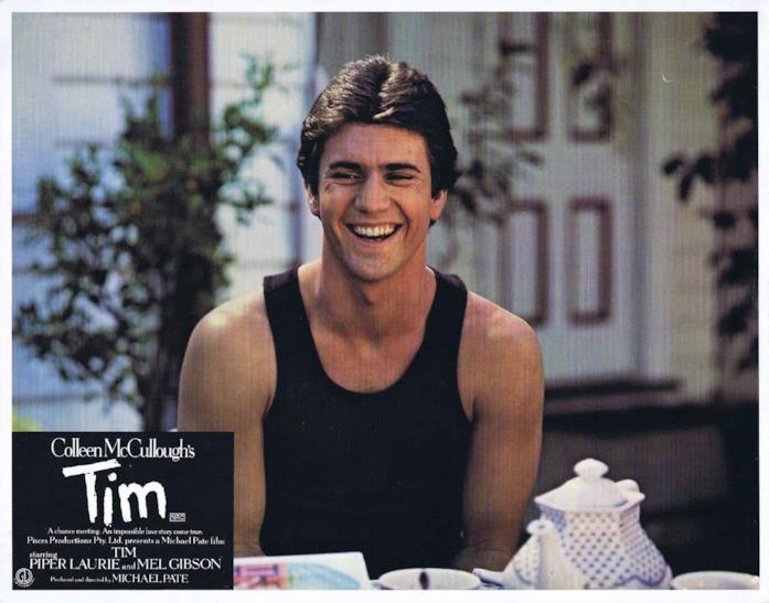 Il poster del film Tim, un uomo da odiare del 1979 con Mel Gibson Il poster del film Tim, un uomo da odiare con Mel Gibson
