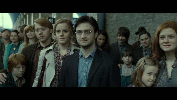 Gli attori della saga nell'ultima scena del film L'epilogo di Harry Potter e i doni della morte - Parte 2