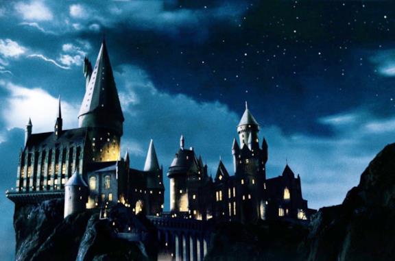Il blocco note con il castello di Hogwarts