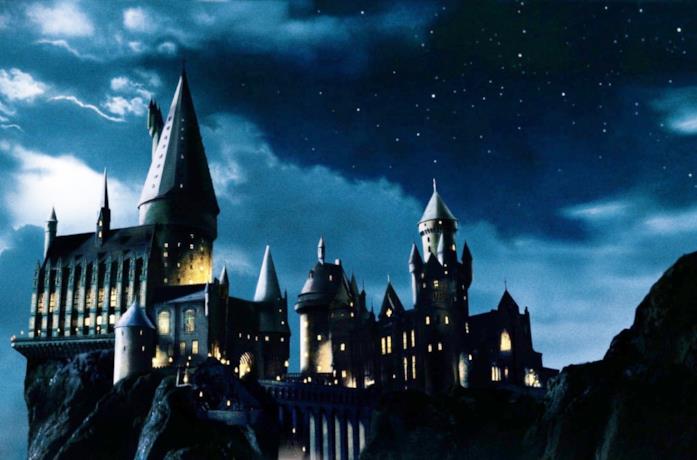 Il blocco note con il castello di Hogwarts