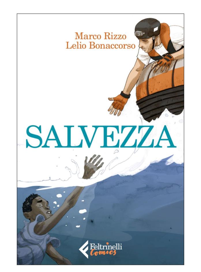 La copertina del fumetto Salvezza La cover del reportage a fumetti Salvezza