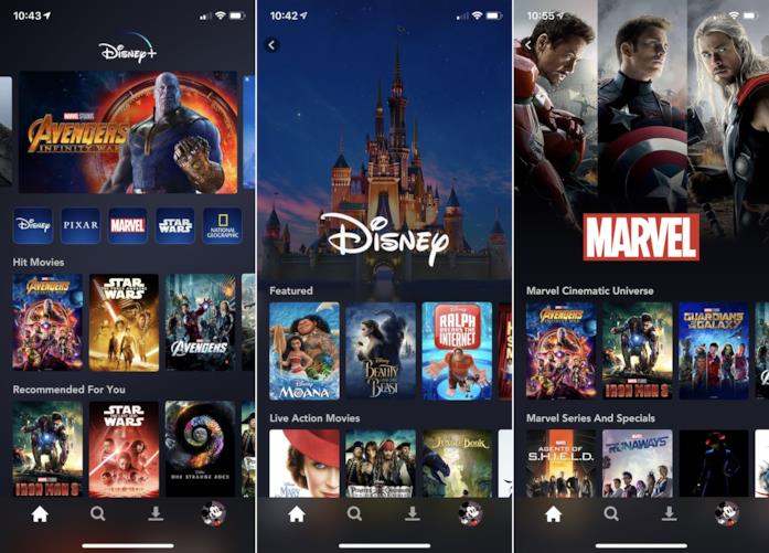 Disney+ sarà disponibile anche su smartphone Come appare Disney+ su iPhone X di Apple