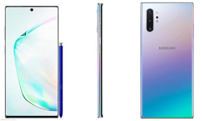 Render del Samsung Galaxy Note 10