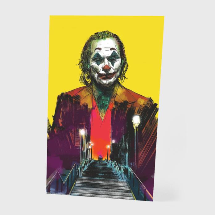 Il poster da collezione di Joker Joaquin Phoenix disegnato nel poster di Joker