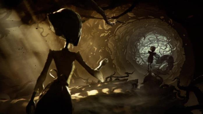 Resident Evil Village, la storia del gioco Una donna e una bambina in un tortuoso labirinto di rami
