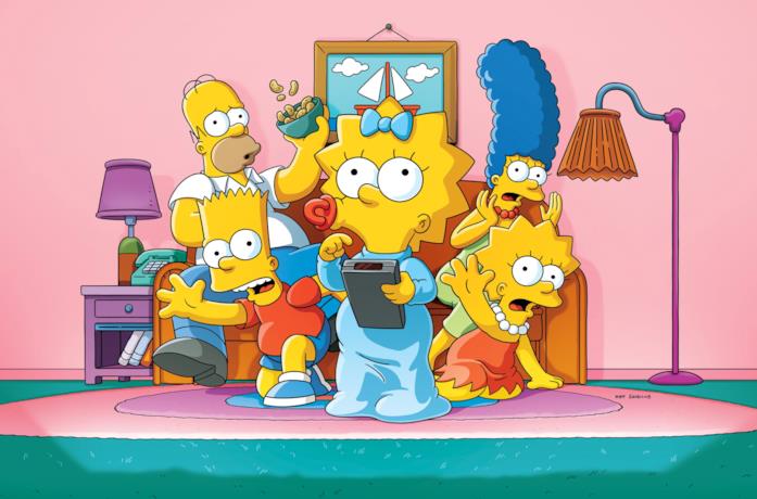 La famiglia Simpson in uno dei poster promozionali della serie