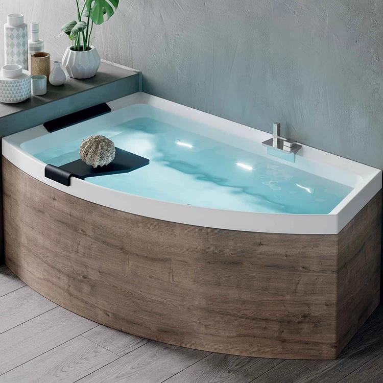 Vasca idromassaggio angolare asimmetrica