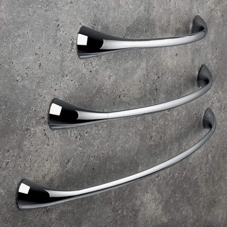 Porta salviette finitura cromo a parete