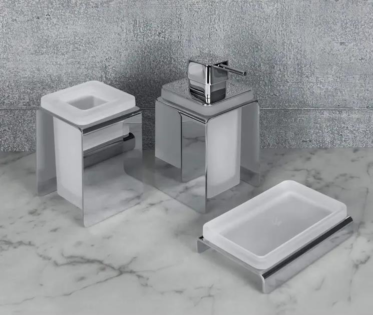 Dispenser sapone liquido e porta bicchiere